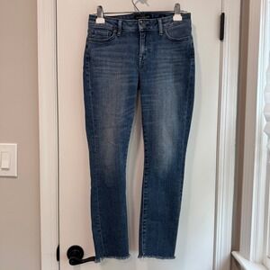 Lucky Brand Lolita Skinny Ankle Jeans Frayed Hem Dark Wash Denim Size‎ 2/26